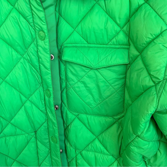 Calvin Klein Jeans Women’s Reversible Quilted Green Jacket Size L NWOT - Picture 4 of 13